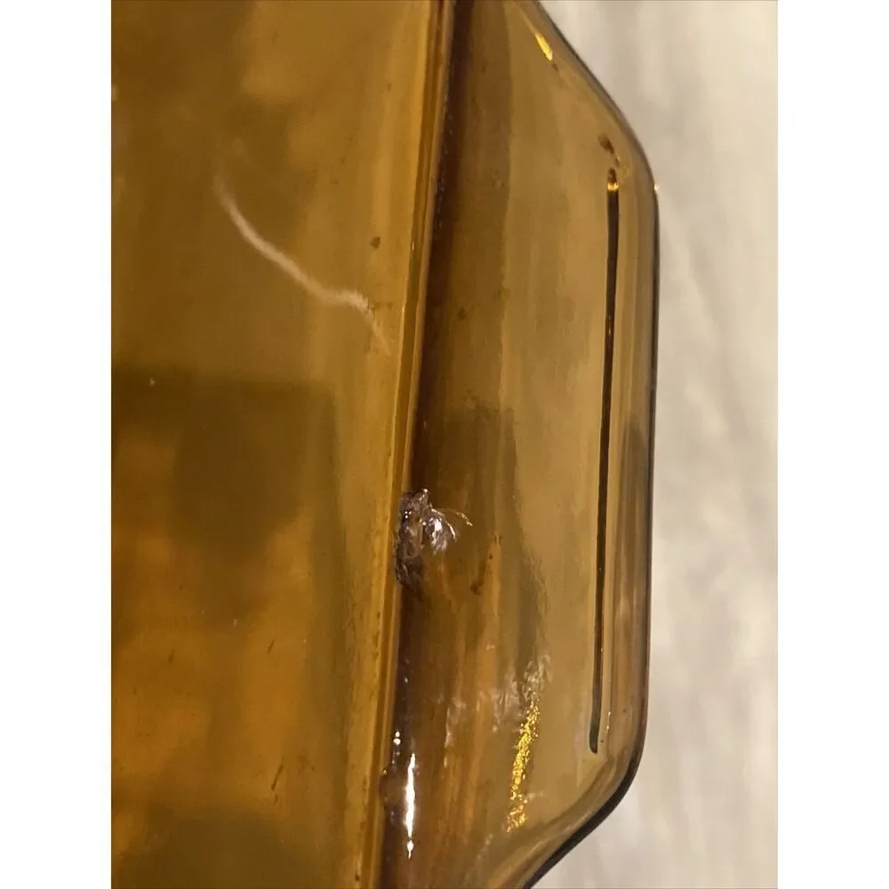 Anchor Hocking Bread Loaf Pan Amber 1 QT vintage